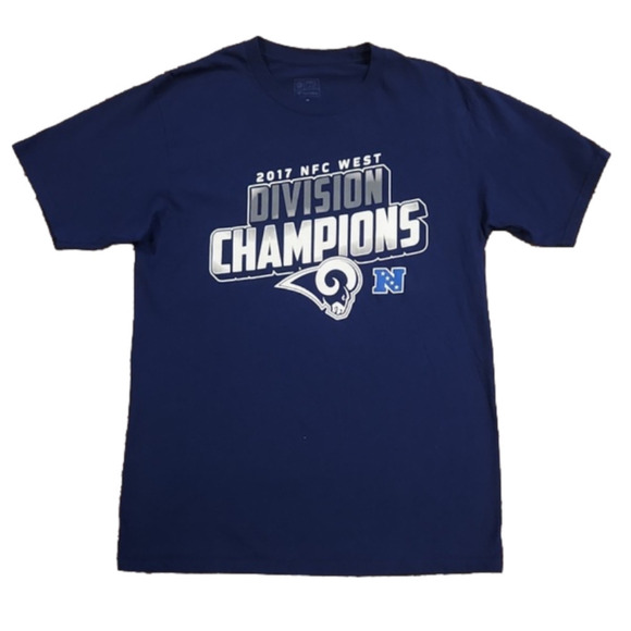 3/$20 Fanatics NFL Pro Line LA Rams 2017 Division Champs T-shirt - Picture 1 of 4